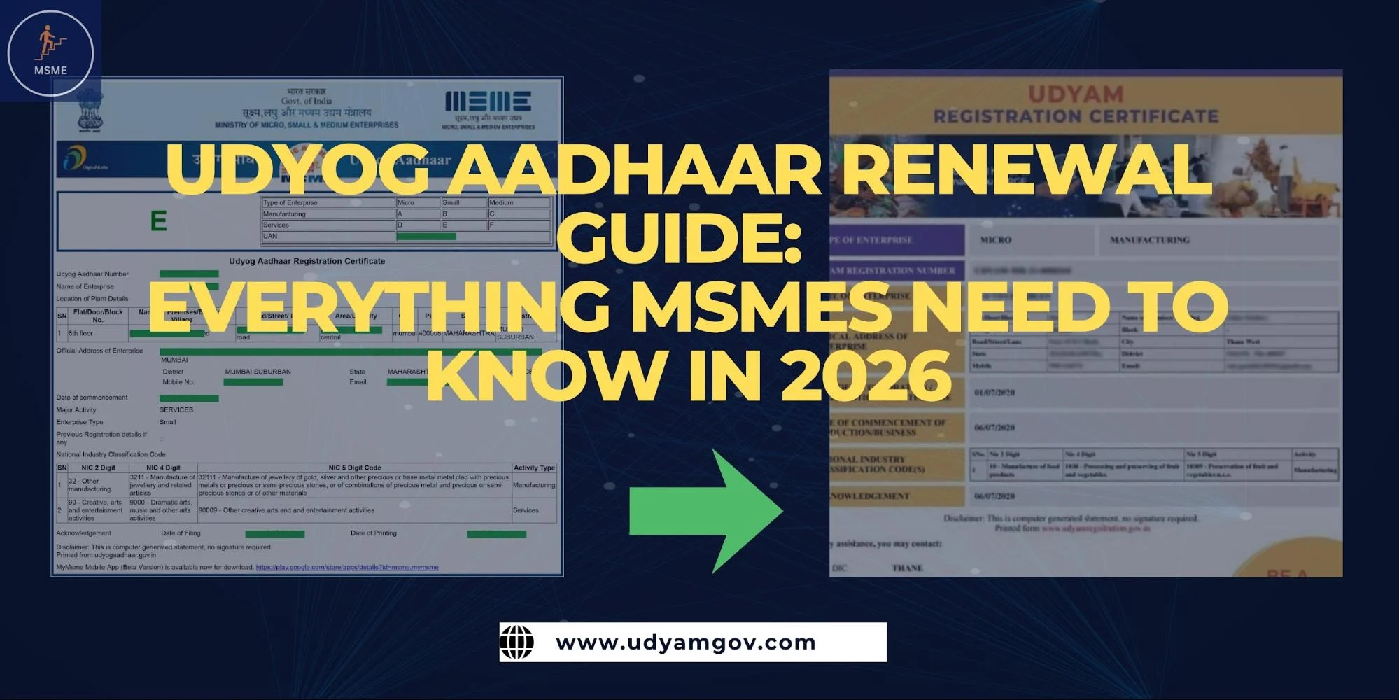 Udyog Aadhar renewal guide process